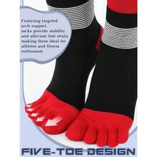 6 Pairs Women Men Ankle Toe Socks Cotton Warm Crew Toe Separator Socks For Athletic Running{"Color_name":"ModernColor","Size_name":"5-9","Style":"Five-Toe"} - 多色1 - 查看 5