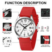 BIDEN Unisex Fashion Casual Quartz Watch, 30M Waterproof, Suitable For Nurses/Doctors/Medical Staff, Luminous Dial + Free Watch Box - Red - View 4