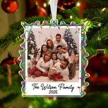 1pc/3PCS/5PCS Personalized Family Christmas Ornaments, Custom Family Photo 2025 Ornaments, Family Photo Keepsake Gifts, Extended Family Ornaments, Photo Ornaments