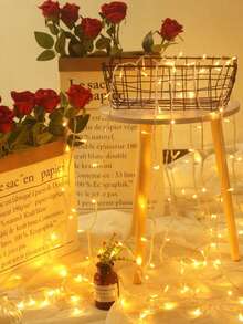 1 件 4.9/9.8/14.7/19.6/32.8/49.2/65.6 英尺 LED 装饰仙女灯串,电池/USB 供电,庭院、树木、卧室装饰灯串,适用于婚礼生日派对悬挂窗饰、花园庭院装饰、节日配件、室内房间墙壁装饰灯、圣诞树装饰灯串 - 黃光 - 查看 16