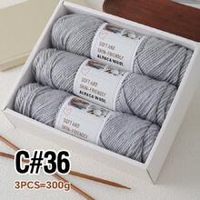 3pcs/Pack Chunky Hand Knitting Yarn, Alpaca Knitted Blend Thick Yarn For Sweater, Scarf, Jacket DIY