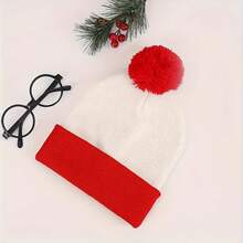4pcs Women's Red And White Striped Clothing Accessory Set, Holiday Christmas And Halloween Party Costumes, With Christmas Hat, Stockings And Round Glasses, Polyester And Spandex, Perfect For Holiday Celebrations, Christmas Events, Parties, Parties, Dances.