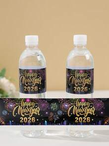 10/24 unidades Etiquetas adhesivas para botellas de Año Nuevo 2026, Etiquetas adhesivas para botellas de agua de fiesta de Año Nuevo, Etiquetas adhesivas para regalos de fiesta de Año Nuevo, Decoraciones de mesa de Nochevieja 2026, Suministros para fiestas de celebración de Año Nuevo, Etiquetas adhesivas para envolver regalos de Año Nuevo, Decoraciones de aniversario, Pegatinas decorativas de Año Nuevo, Decoración de Año Nuevo, Suministros para envolver regalos de Año Nuevo