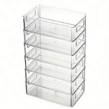 GHQ 6-Piece Plastic Fruit Storage Set, Stackable, Food Storage Box, Cabinet, Refrigerator, Utility Room Classification Storage Box - Default - View 4