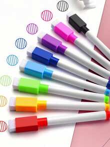 8 Colors Erasable Magnetic Whiteboard Marker Pen Blackboard Marker Chalk Glass Ceramics Office School Art Marker Stationery
