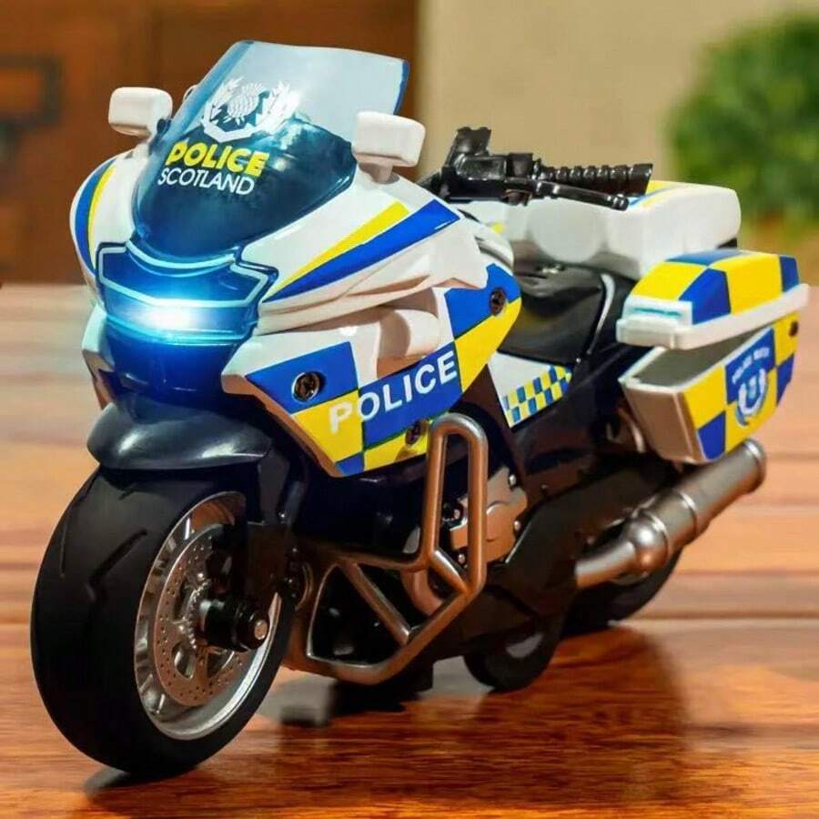 Police Motorcycle Model Inertia Motorcycle, Birthday Gift For Him, Holiday Gift, Collectible Motorcycle Model - Multicolor - View 1