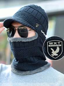 1pc Men's Knit Hat, Thermal Lined Thick Warm Winter Beanie, Windproof Earflap Ski Cap For Outdoor Activities (Random Fleece Color) - Grey - View 14