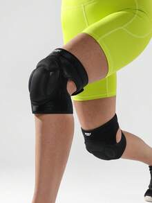 JINGBA SUPPORT 1 Pair Unisex Breathable Foam Knee Pads With Thick Sponge Padding - Adjustable Support For Men And Women, Suitable For Dancing, Volleyball And Roller Skating - Black - View 11