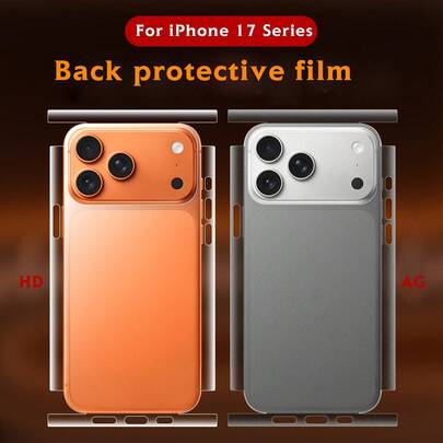 1片苹果17系列手机后盖膜，适用于17 Pro/17 Pro Max/17 Air，全覆盖后盖膜，超薄防刮TPU后盖保护膜（非钢化玻璃）