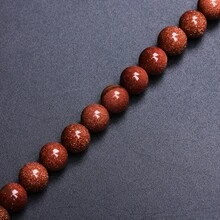 1 String 4/6/8/10mm Natural Stone Jinsha Stone Round Beads DIY For Earring Bracelet Ornaments Material Accessories - Đỏ - Xem 9