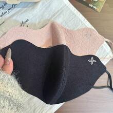 New Elegant Lace Thickened Warm Mask, Anti-Wind And UV Protection, Thick 3D Design Face Cover, Autumn/Winter