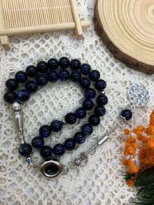 33pcs Muslim Prayer Beads Glass Floral Single Tassel Rosary, Daily Prayer Tasbeeh Bracelet/Necklace - 33 Glass Colors - View 10