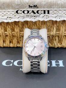 Coach Tatum Blush Dial Stainless Steel Women's Watch 34MM - Silver - View 4