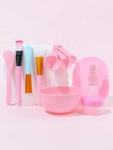 Set di strumenti per la cura della maschera facciale da 4/7/11 pezzi, pennello in silicone, set ciotola per maschera, pennello per maschera, pennello per maschera in setole morbide in silicone per il viso, strumenti per maschera da salone di bellezza, fascia, set completo, flacone spray, scatola di stoccaggio, spugna per pulizia del viso, cucchiaio dosatore, bastoncino per mescolare