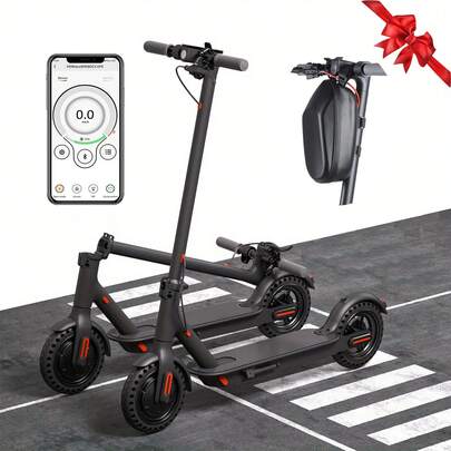 Patinete eléctrico plegable de largo alcance, velocidad máxima 31 km/h, potente motor de 350 W, batería de 36 V 10,4 Ah, patinete para adultos