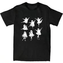 Ballet Ghost Ballet Dancer Spooky Dance Tea Halloween T-Shirt Hoodie - màu đen - Xem 1