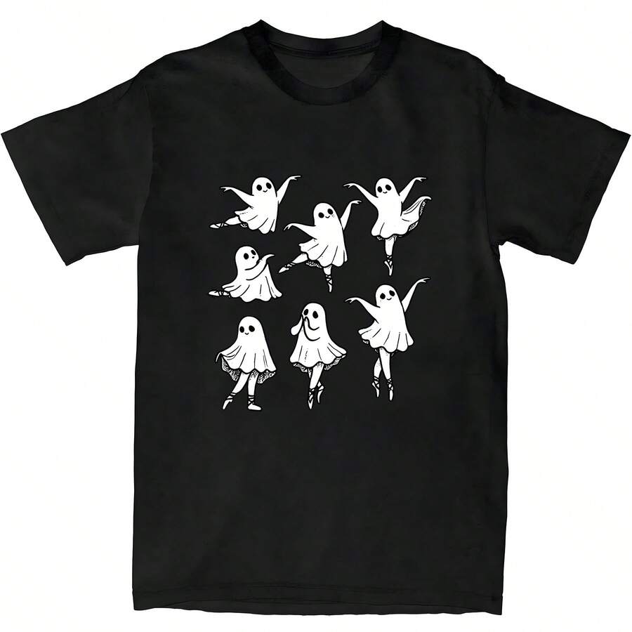 Ballet Ghost Ballet Dancer Spooky Dance Tea Halloween T-Shirt Hoodie - màu đen - Xem 1