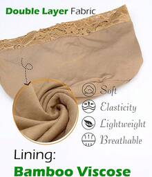 Womens Viscose Lace Turban Soft Sleep Chemo Hatshalloween - 卡其色 - 查看 7