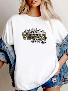 180g pure Cotton T-shirt di Las Vegas, camicia Nevada, Las Vegas, camicia da viaggio per ragazze Vegas, camicia di Vegas, camicia di Las Vegas, camicia da bambino di Vegas, camicia da casinò graphic Stylish Comfortable Slightly Stretched women Unisex Versatile - Blanco - Ver 6