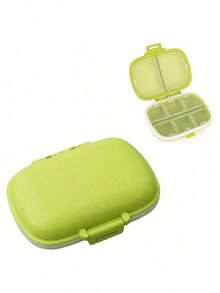 6-Compartment Storage Box With Secure Lid, Daily/Weekly Organizer For Vitamins & Supplements, Travel Size Portable Design, Multi-Compartment Case, 1-Piece - Random Color - 查看 2