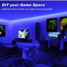 HBOWMDJIA 3ft-100ft Smart RGB LED Strip Lights With Remote Control And App Control, Music Sync, Timing, Multiple Colors Lighting, Easy To Install, LED Lights For Bedroom Living Room Decor, Game Room Decor, TV Background, Bar Decor, Ceiling Lighting, Halloween Party Decor, Christmas Gift - Nhiều màu - Xem 9