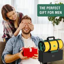 Bolsa de Herramientas,Organizador de Bolsa de Herramientas Enrollable Resistente,Organizador de Herramientas con 6 Bolsillos para Mecánico,Electricista,Fontanero y Carpintero,Regalos para Hombres - verde - Ver 3