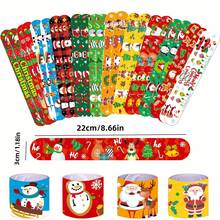 12/24 Pulseiras de Estalo de Natal - Designs Festivos de Papai Noel e Feriados, Pulseiras Duráveis de PVC para Lembrancinhas de Festa, Enfeites de Meia e Recompensas em Sala de Aula