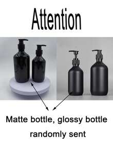1/2 pièces, Distributeur de savon noir, Bouteille de lotion de comptoir avec pompe, Distributeur de savon liquide pour salle de bain, Récipient à savon pour les mains, Distributeur de pompe de comptoir de salle de bain, Bouteille vide rechargeable pour shampoing, gel douche, revitalisant, Accessoires de salle de bain