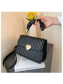 Fashionable And Elegant One-Shoulder Handbag For Women - Black - View 6