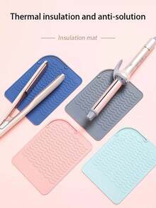 2 Stück Set große hitzebeständige Silikonunterlagen, tragbare Reiseunterlagen, geeignet für Lockenstäbe, Glätteisen, Lockeneisen, Reiseunterlagenboxen, Haarföhn-Styling-Tools, effektiv Hitze isolierend, Klemm-Aufbewahrungstasche, Lockenstab-Aufbewahrungsunterlage, einfach zu transportieren, Haare, Reise, Haarpflege, Haartools, Haarprodukte, Friseur, Friseurzubehör, Friseursalon, Friseurausrüstung