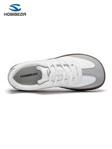 HOBIBEAR 1双秋冬防水运动鞋，保暖赤足鞋，加宽纤维皮革软橡胶鞋底，舒适北欧健走鞋，德国青少年训练鞋，白色 - 白色 - 查看 7