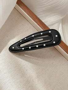 3pcs Set: 2pcs Polka Dot Hair Clips + 1pc Polka Dot Hair Bun Maker, Slouchy Magic Twist Bun Maker, Bow Twist Spin Hair Bun Maker, Hair Accessories, Chic Black & White Polka Dot Hair Clips, Side Bangs Clips, BB Clips, Simple & Versatile Hair Accessories, Suitable For Summer ,Hair Styling Kit ,Hair Tool Kit