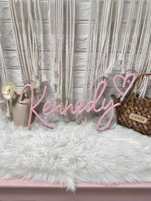 Multiple Brightness Personalised Double Heart LED Neon Sign-USB Powered Customizable Wall Decor Light With Adjustable Brightness & Button Control, Romantic Home Decor, Perfect For Wall Decor - Baby Pink - View 4