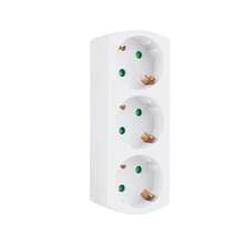 CILIA 1/2pcs 3-In-1 EU Wall Plug Adapter With 3 Sockets, CE Certified - White Multi Socket Outlet For Home, Office, Industry Use