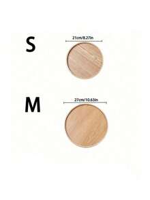 1 件圆形木制托盘 - 非常适合晚餐托盘、茶盘、酒吧托盘、早餐托盘或任何食物托盘 - 非常适合派对或家居装饰餐厅托盘、厨房、圣诞礼物 - 棕色 - 查看 15