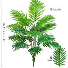 Árbol de palma artificial grande de 68-88-145cm, hojas y ramas de palma verde plástica falsa tropical, adecuado para la decoración del hogar y el jardín - Verde Oliva - Ver 13