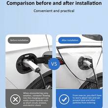 1/2 piezas Cubierta impermeable para la pistola de carga de vehículo eléctrico, excelente rendimiento en la protección de la pistola de carga. Hecho de PVC, tela Oxford, etc. Tira magnética + modelo de PVC fácil de instalar, el modelo de tela Oxford se puede plegar hacia atrás con tira magnética de memoria, se ajusta al automóvil. Es una cubierta protectora impermeable y a prueba de polvo duradera adecuada para múltiples modelos, que prolonga la vida útil del equipo de carga. - transparente - Ver 9