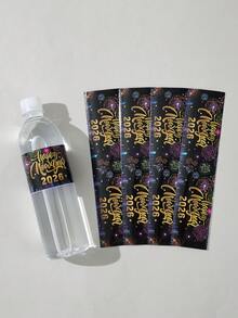 10/24 unidades Etiquetas adhesivas para botellas de Año Nuevo 2026, Etiquetas adhesivas para botellas de agua de fiesta de Año Nuevo, Etiquetas adhesivas para regalos de fiesta de Año Nuevo, Decoraciones de mesa de Nochevieja 2026, Suministros para fiestas de celebración de Año Nuevo, Etiquetas adhesivas para envolver regalos de Año Nuevo, Decoraciones de aniversario, Pegatinas decorativas de Año Nuevo, Decoración de Año Nuevo, Suministros para envolver regalos de Año Nuevo