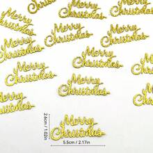 50/100/200pcs Christmas Theme Party Merry Christmas Paper Confetti Table Decor