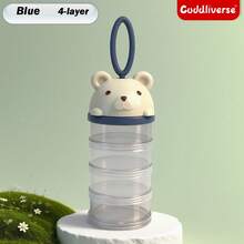 1个4层奶粉盒，便携式奶粉盒，奶粉分装器，大容量组装式奶粉盒 - 彩色 - 查看 15