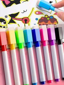8 Colors Erasable Magnetic Whiteboard Marker Pen Blackboard Marker Chalk Glass Ceramics Office School Art Marker Stationery
