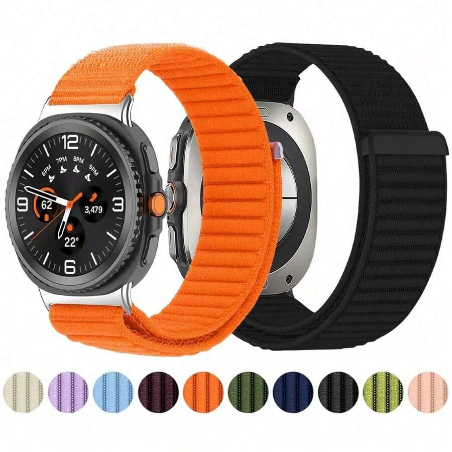 Nylon Strap For Galaxy Watch 8 Classic 46mm Adjustable Replacement Bracelet For Galaxy Watch 8 44/40mm/46mm Band Accessories - Multicolor - View 1