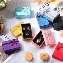 Compact & Elegant Jewelry Gift Box, Suitable For Rings, Necklaces, Earrings And Bracelets, Surprise Christmas Gift Box, Wholesale Packaging, Comes With Bow, Ombre Design, Lidded, Ideal For Office And Home Use