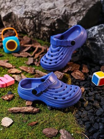 Ledig, Modern, Plattbottnad, Bekväm, Enfärgad, Barnens fina textur, Perforerade sandaler, Hem och utomhus, Enkla tofflor