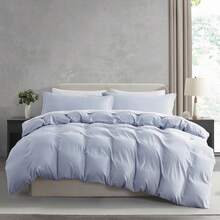 Soft Prewashed California King Duvet Cover Set, 3 Piece, Zipper Closure, 104x98 Inches Duvet Cover And 2 Pillow Shams - No Comforter,  In 2025 - Ice Blue (No Comforter) - View 1