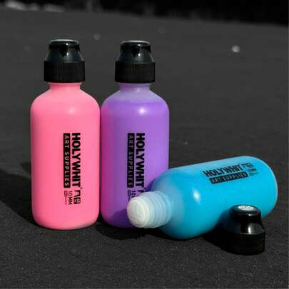 1 pieza Bolígrafo de flujo con graffiti, marcador a base de aceite, bolígrafo de punta redonda para firmar, bolígrafo a base de aceite, 60ml/10mm recargable resistente al agua