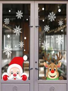 Santa Claus Tree Wall Decals New Year Peel And DIY Stickers Decoration For Home Office Nursery Decor,Stickers,Wall Decal, Vinyl Decal For Home Decorations,Spring Decoration Items Refresh Your Home,Rama Decoration Stickers Christmas Decorations Room Decor Christmas