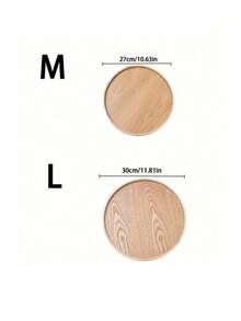 1 件圆形木制托盘 - 非常适合晚餐托盘、茶盘、酒吧托盘、早餐托盘或任何食物托盘 - 非常适合派对或家居装饰餐厅托盘、厨房、圣诞礼物 - 棕色 - 查看 12