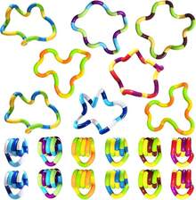 NewSensory Fidget Toys - 6PCS Multicolor Twisty Fidget Toys Adults,Boys,Girls Relaxation,Anxiety Stress Relief,Decompression-Squeeze, Twist, Chain Spinner GiftBirthday Gifts Kids - 20個 - 查看 1