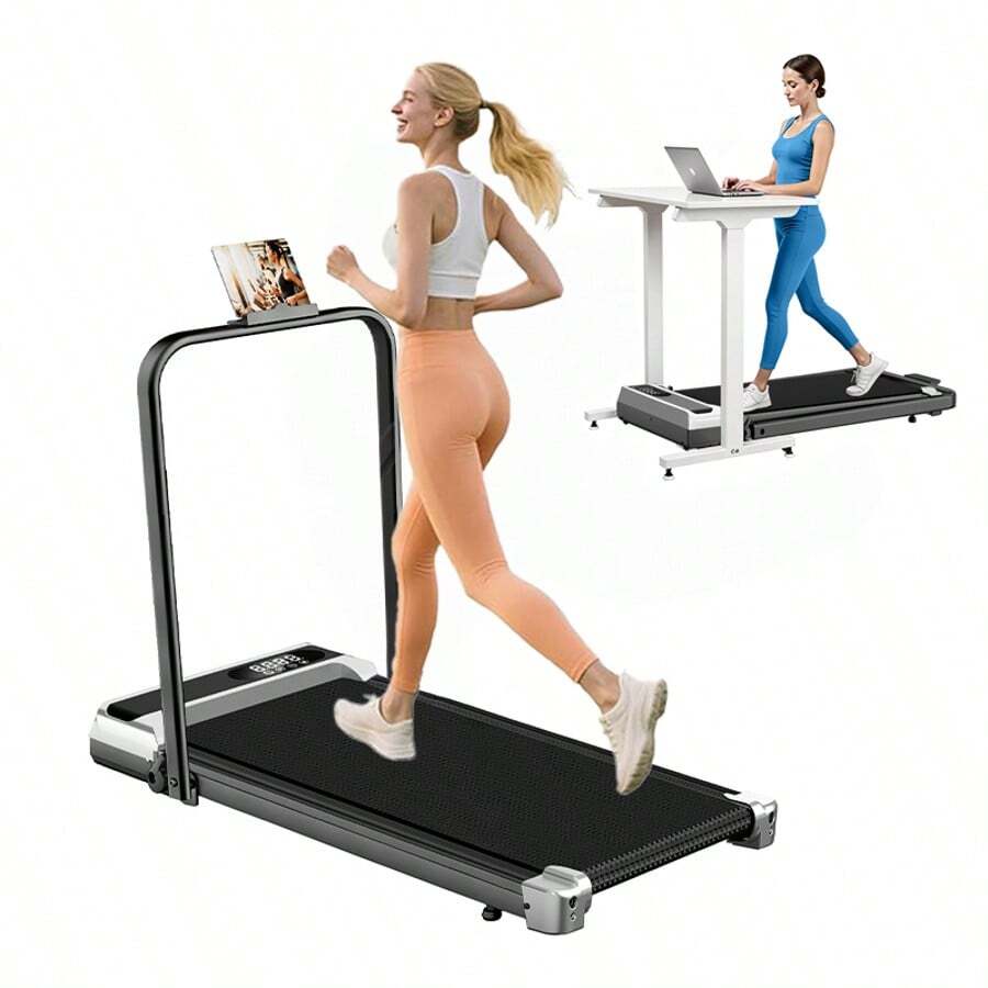 Home Treadmill,300LBS Capacity Under Desk Treadmill With Control&LED Display, 3.0HP Desk Treadmill For Walking Jogging&Running, Portable Treadmill For Home&Office